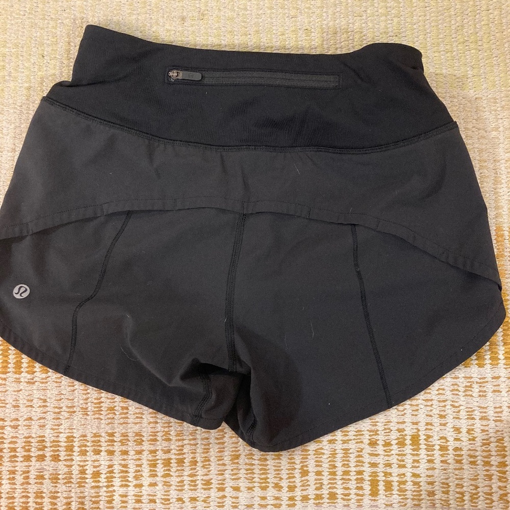 LULULEMON BLACK SPEED UPS 4 inch